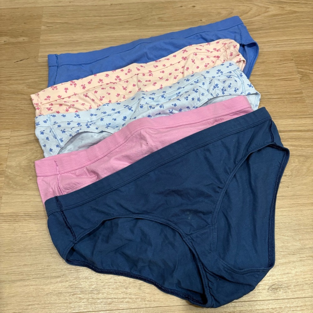 5 for 1 Hanes Hipster 100% Cotton Panties XL